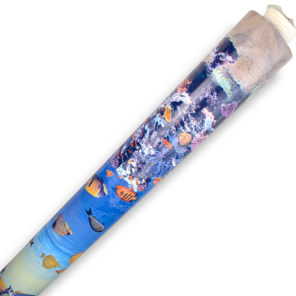 Tropical Fish Border Vinyl Tablecloth Roll 20 Metres x 140cm Full Roll