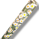White Daisies Vinyl Tablecloth Roll 20 Metres x 140cm Full Roll