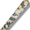 White Daisies with Blue Vinyl Tablecloth Roll 20 Metres x 140cm Full Roll