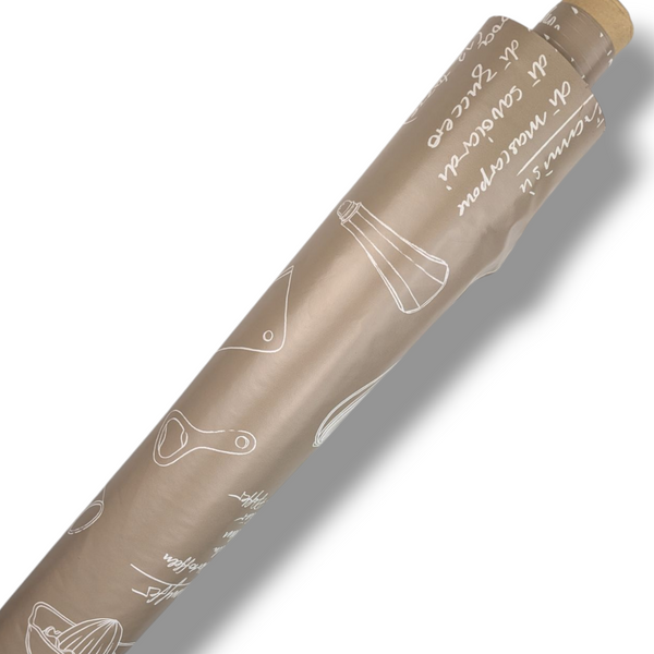 Brown Kitchen Accessories Vinyl Tablecloth Roll 20 Metres x 140cm Full Roll