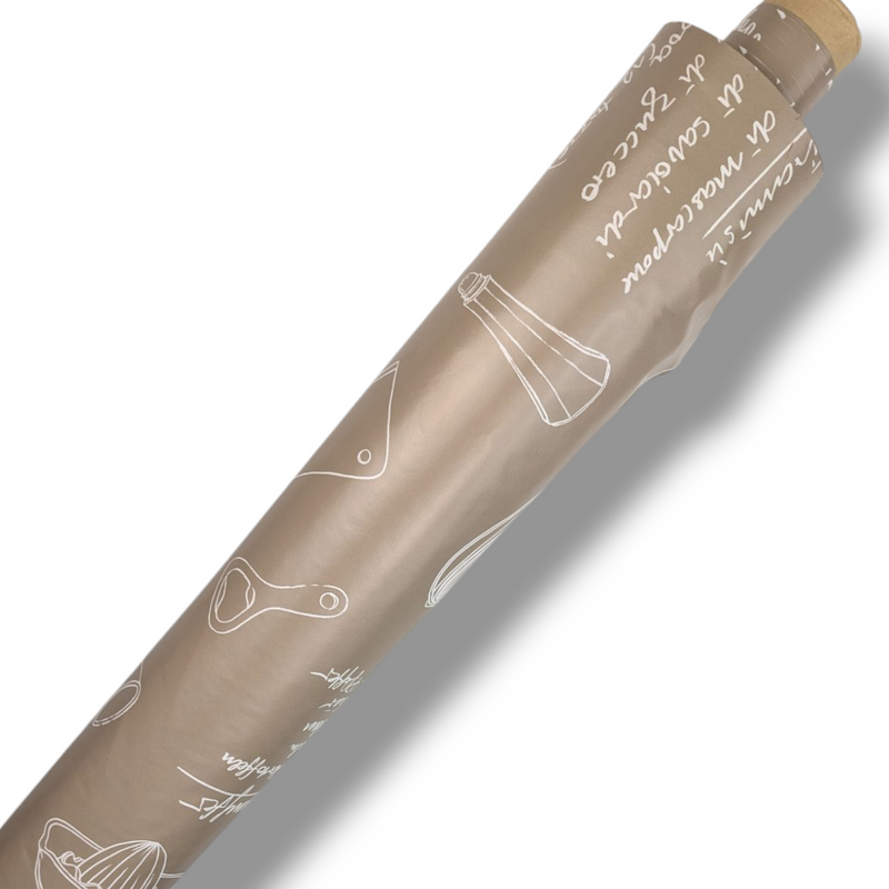 Brown Kitchen Accessories Vinyl Tablecloth Roll 20 Metres x 140cm Full Roll