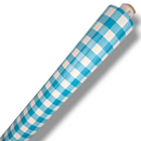 Turquoise Gingham Check Vinyl Tablecloth Roll 20 Metres x 140cm Full Roll