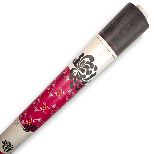 Floral Pink Brown Vinyl Tablecloth Roll 20 Metres x 140cm Full Roll