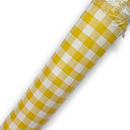 Yellow Gingham PVC Vinyl Tablecloth 13 Metres x 140cm Warehouse Clearance