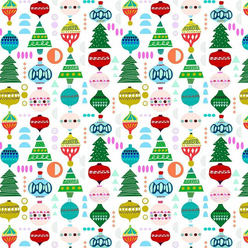 Prestigious Christmas Baubles Festival Oilcloth Tablecloth