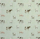 Prestigious Pasture Farm Animals Eggshell Cotton Oilcloth Tablecloth