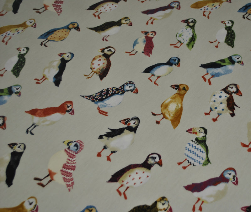 Prestigious Puffin Driftwood Cotton Oilcloth Tablecloth