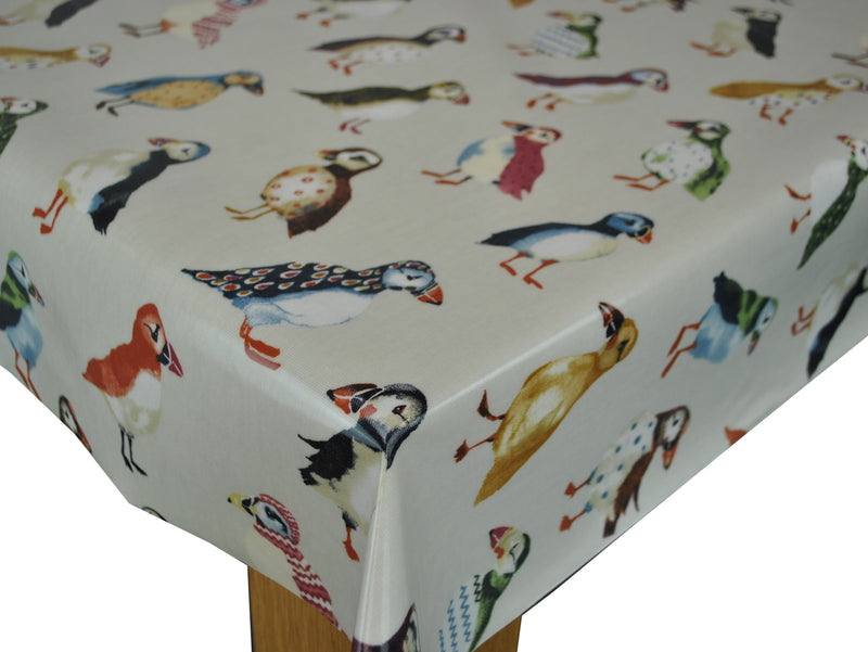 Prestigious Puffin Driftwood Cotton Oilcloth Tablecloth