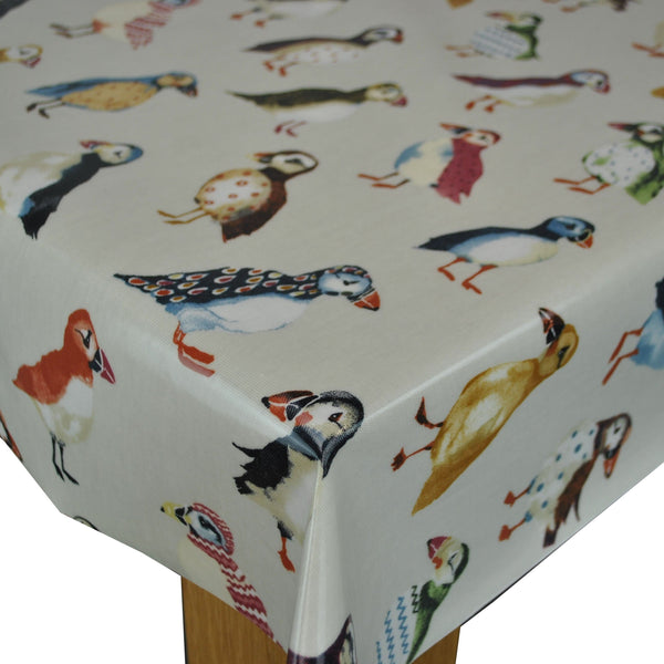 Prestigious Puffin Driftwood Cotton Oilcloth Tablecloth