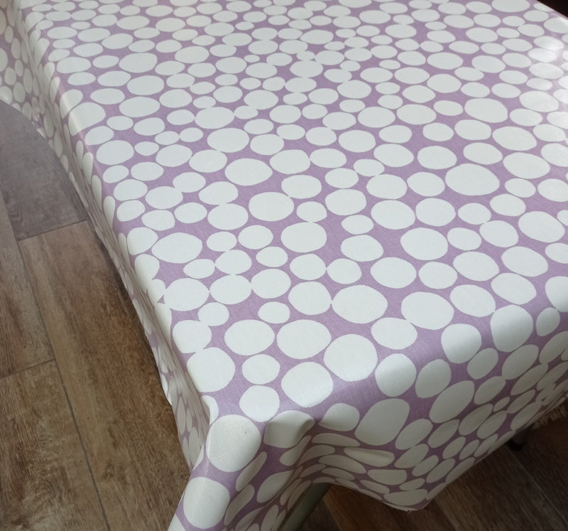 Prestigious Random Spot Fizzle Lilac Oilcloth Tablecloth