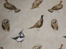 Prestigious Wild Birds Putty Cotton Oilcloth Tablecloth