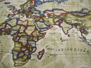 Prestigious World Atlas Antique Oilcloth Tablecloth