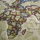 Prestigious World Atlas Antique Oilcloth Tablecloth