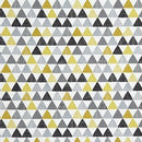 Pyramid Triangle Grey Ochre Oilcloth Tablecloth Smd iliv