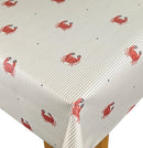 Rockpool Crabs Red Matt Oilcloth Tablecloth