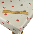 Rockpool Crabs Red Matt Oilcloth Tablecloth