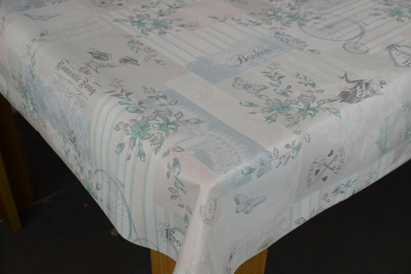 Romantic Home Duckegg PVC Vinyl Wipe Clean Tablecloth 120cm x 140cm