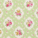 Rosetta Green Oilcloth Tablecloth