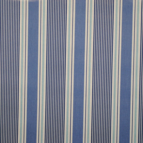 Sail Stripe Blue Cloud Oilcloth Tablecloth by Clarke and Clarke