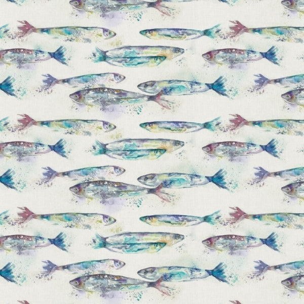 Sardines Voyage 132cm wide Oilcloth Tablecloth