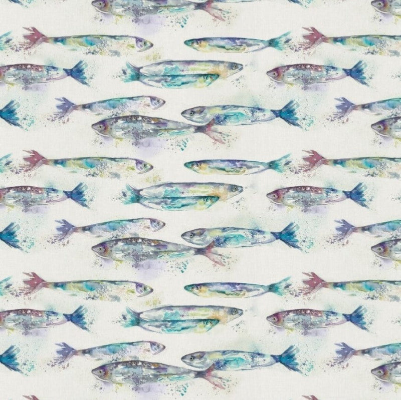 Sardines Voyage 132cm wide Oilcloth Tablecloth