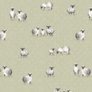 Sheepy Sheep Sage Green Dotty Oilcloth Tablecloth