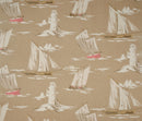 Skipper Taupe Oilcloth Tablecloth by Clarke and Clarke