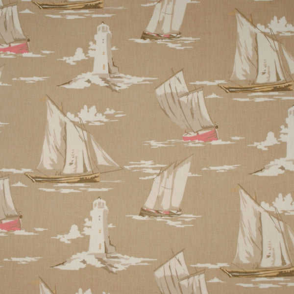 Skipper Taupe Oilcloth Tablecloth by Clarke and Clarke