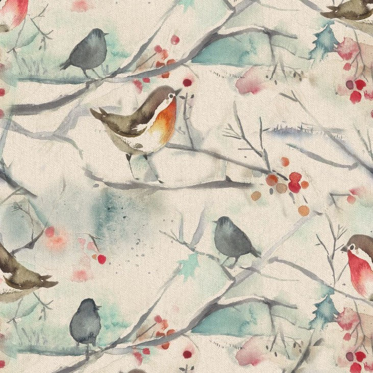 Snowy Song Bird Voyage Oilcloth Tablecloth