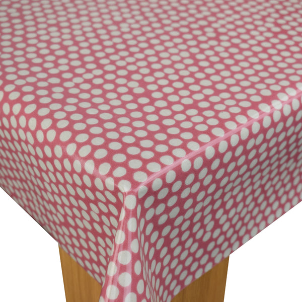 Spotty Blush Oilcloth Tablecloth