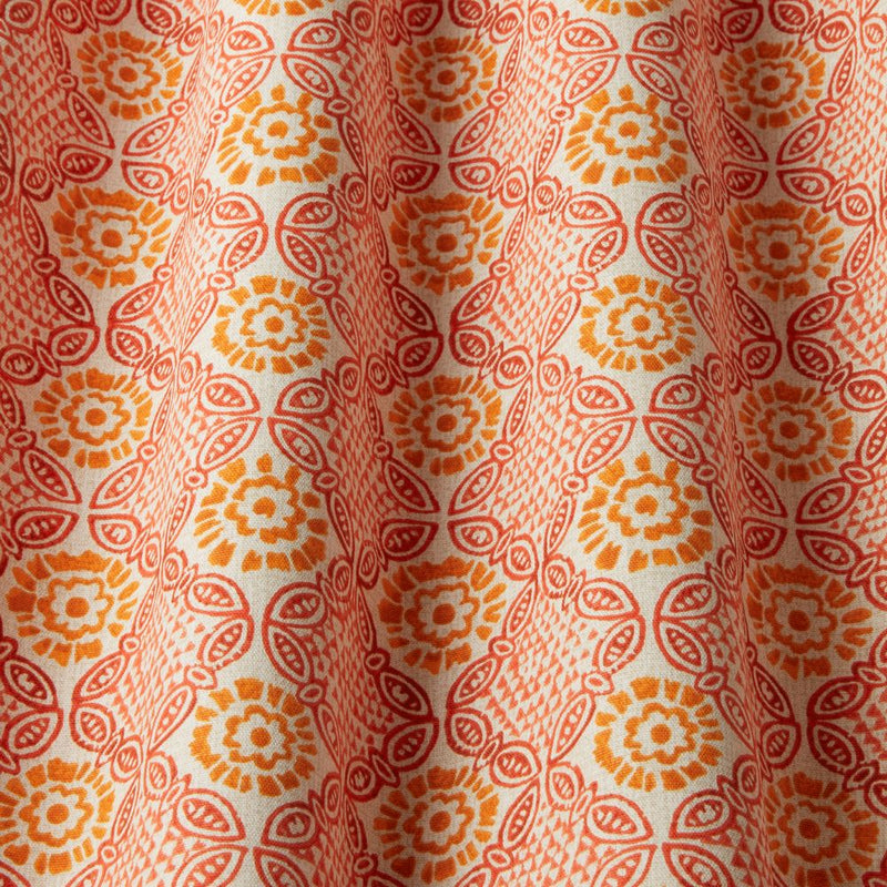 Stardust Geometric Orange Sorbet Oilcloth Tablecloth by I-Liv