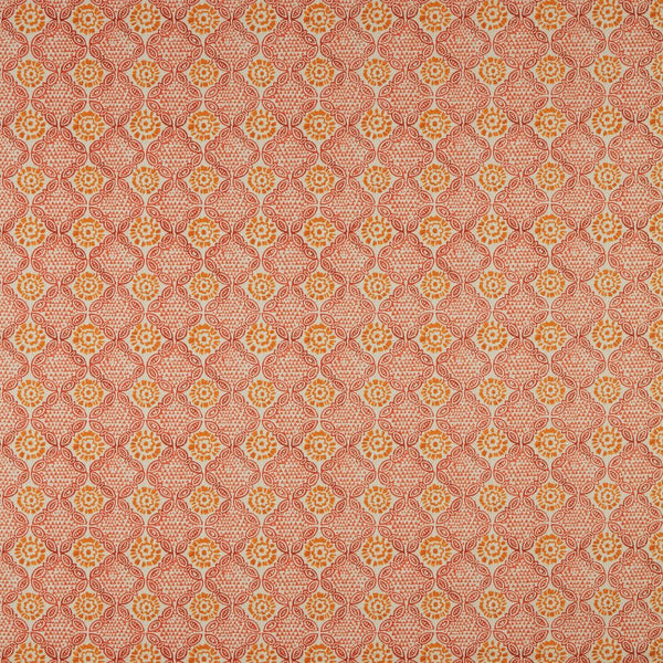 Stardust Geometric Orange Sorbet Oilcloth Tablecloth by I-Liv