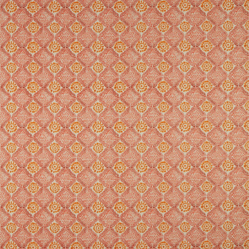 Stardust Geometric Orange Sorbet Oilcloth Tablecloth by I-Liv