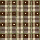 Sweetheart Check Brown  PVC Vinyl Wipe Clean Tablecloth 240cm x 140cm- Warehouse Clearance