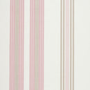 Lulu Stripe Pink and Taupe Oilcloth Tablecloth Clarke and Clarke 194cm x 132cm - Warehouse Clearance