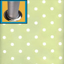 Extra Wide Sage Green Polka Dot Tablecloth with Parasol Hole Wipe Clean Outdoor Tablecloth Vinyl PVC Square 180cm x 180cm