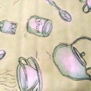 Green  Herbal Tea PVC Vinyl Wipe Clean Tablecloth  180cm x 140cm Warehouse Clearance