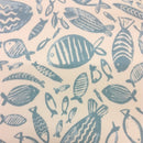 Trawler Fish Aqua Oilcloth Tablecloth