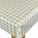 Gingham Check Duckegg Cotton Oilcloth Tablecloth