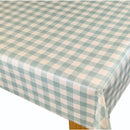 Gingham Check Duckegg Cotton Oilcloth Tablecloth