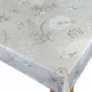 Harper Grey Vinyl Oilcloth Tablecloth