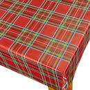 Red Classic Tartan Check Vinyl Tablecloth