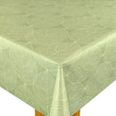 Skeleton Leaf Sage Green Vinyl Oilcloth Tablecloth