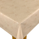 Skeleton Leaf Beige Vinyl Oilcloth Tablecloth