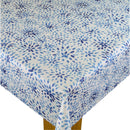 Cara Cobalt Blue on White Matt Oilcloth Tablecloth