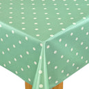 Dotty Seafoam Oilcloth Tablecloth