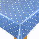Dotty Cobalt Blue Oilcloth Tablecloth