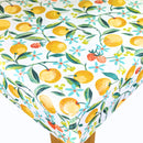 Orange Blossom Citron Matt Oilcloth Tablecloth