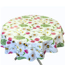 Busy Bee Meadow with Parasol Hole Vinyl Oilcloth Tablecloth ROUND 140cm  - Warehouse Clearance