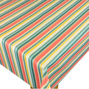 Tutti Fruity Multi Stripe Summer Matt Oilcloth Tablecloth